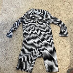 Vineyard Vines Blue and White Striped polo romper boys 3-6 months 100% cotton
